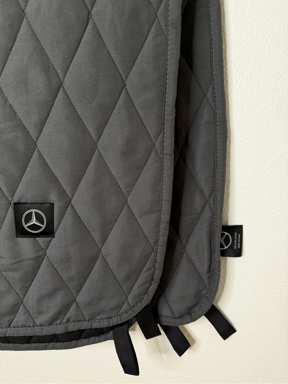 Mercedes Benz Gray and Black Quilted Blanket / Seat cover - NWOT - Picture 3 of 6